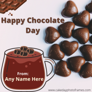 happy chocolate day 2021 greeting card with name