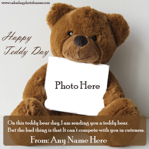 Happy Teddy Day 2021 Card with Name and Photo