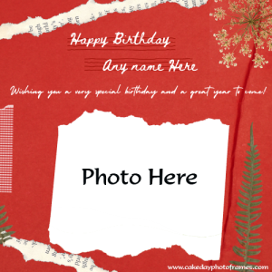 happy birthday card with name and photo edit free download