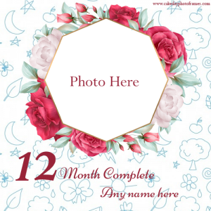 12 Month Complete Photo frame with Name Editor