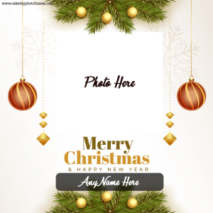 Merry Christmas and Happy New Year wishes with Name Edit