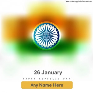 Create Happy Republic Day card with name of everybody