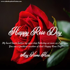 Create Happy Rose Day 2022 Card with Name