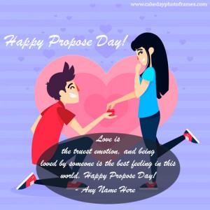 Celebrate Propose Day with Name Greeting Card