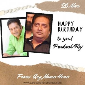Prakash Raj Birthday Card with Name Edit