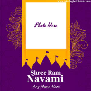 Shree Ram Navami card with name and photo edit