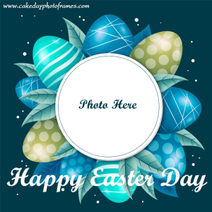 happy Easter Day 2023 wishes card with name and photo edit