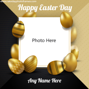 Happy Easter 2023 wishing card with photo and name