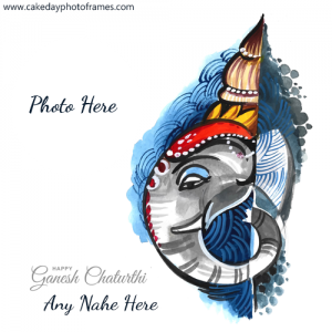 Happy ganesh chaturthi 2022 card with name and photo edit
