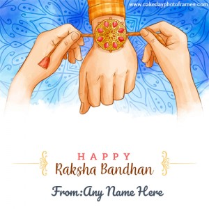 Happy Raksha Bandhan 2022 with name card pic