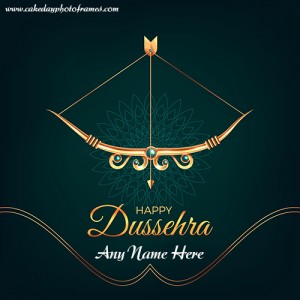 happy dussehra 2022 card with name edit free download