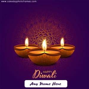 Personalize Happy Diwali 2022 Card with Name Pic Free Edit