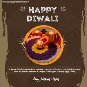 happy diwali 2022 wishes card photo with name