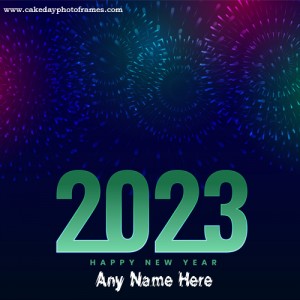 Personalized New Year 2023 Greeting Card With Name Pic
