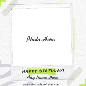 Happy birthday wish card with name and photo editor