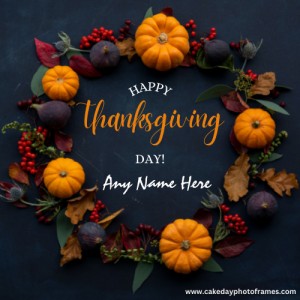 Happy Thanksgiving Day 2022 Card With Name Editor