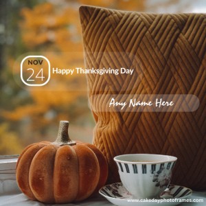 Happy Thanksgiving Day 2023 Greeting Card With Name Edit
