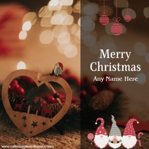 happy Merry Christmas 2023 Card with Name edit free