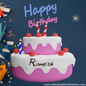 Happy Birthday Ramesh Name Cake For Free Edit
