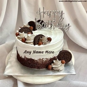 Happy birthday cake with name edit