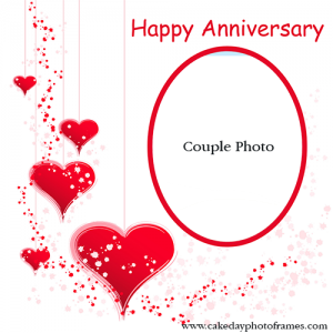 Happy anniversary wish card with photo available online